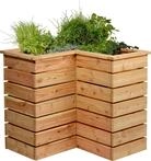 dobar&reg; 58280FSCe Eck-Hochbeet Douglasie | Gartenbeet Massivholz | Platzsparendes