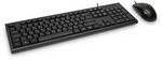 Inter-Tech KM-3149R Tastatur+Maus Set US- und RU-Layout (QWERTY + ЙЦУКЕ) schwarz