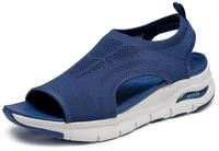 Skechers Damen Arch FIT City Catch Sandals, Navy Knit, 39 EU