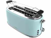 Cecotec Toaster 4 Scheiben Toast&Taste 1600 Retro Double Blue, 1630 W, 2 Breite...