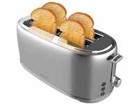 Cecotec Toaster 4 Scheiben Toast&Taste 1600 Retro Double Inox, 1630 W, 2 Breite...