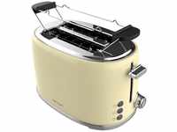 Cecotec Toaster 2 Scheiben Toast&Taste 1000 Retro Double Beige, 980 W, 2 Breite...