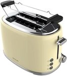 Cecotec Toaster 2 Scheiben Toast&Taste 1000 Retro Double Beige, 980 W, 2 Breite...