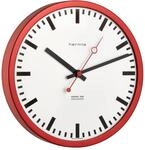 Hermle Bahnhofsuhr 30471-360870 Funk, Rot, &Oslash; 30cm x 5cm