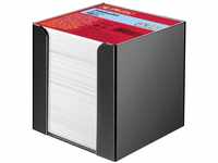 Herlitz 1600360 Zettelkasten 9x9x9cm schwarz 700 Blatt weiß gefüllt