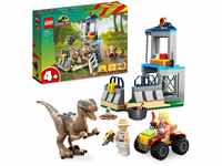 LEGO 76957 Jurassic Park Flucht des Velociraptors, Dinosaurierspielzeug und