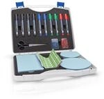 magnetoplan ultraleichter, tragbarer Kunststoffkoffer mit Clip-Verschluss und Griff -