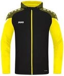 JAKO Herren Kapuzenjacke Performance, Schwarz/Soft Yellow, 4XL