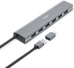 Hama USB-Hub 7 Ports (USB-A und USB-C-Anschluss, mit Netzteil, 7X USB-A f&uuml;r Maus,