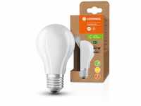 LEDVANCE LED Stromsparlampe, Matte Birne aus Glas mit E27 Sockel, Warmweiß...