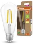 Osram LED Stromsparlampe, Filament Edison mit E27 Sockel, Warmwei&szlig; (3000K), 4...