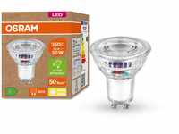 OSRAM LED Stromsparlampe, PAR16 Reflektor mit GU10 Sockel, Warmweiß (3000K),...