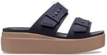 Crocs Damen Brooklyn Buckle Low Wedge Sandal, Deep Navy, 41/42 EU