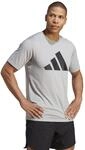 Adidas Herren Train Essentials Feelready Logo Training Tee, Medium Grey