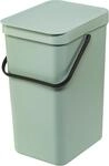 Brabantia Sort & Go Abfalleimer mit Deckel 16 L (hellgr&uuml;n), platzsparender