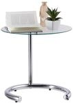 Relaxdays Kaffeetisch h&ouml;henverstellbar bis 70 cm, runder Wohnzimmertisch,