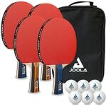 JOOLA Tischtennisset Family Advanced, 4 Tischtennisschl&auml;ger + 6 Tischtennisb&auml;lle