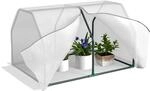 Outsunny Gew&auml;chshaus mit PE-Gitterfolie Balkon Garten 99x71x60cm Wei&szlig;