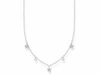 Thomas Sabo Damen Halskette Sterne silber, 925 Sterlingsilber, 40-45 cm Länge
