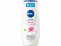 NIVEA Rose & Almond Oil Pflegedusche (250 ml), pH-hautneutrales Duschgel mit