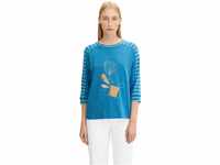 TOM TAILOR Damen T-Shirt mit Print 1032718, 30095 - Sublime Teal Blue, M