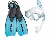 Seac Unisex-Adult Sprint Set mit riemenverstellbaren Flossen, Tauchmaske und