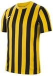 Nike Striped Division IV Jersey SS T-Shirt, Tour Yellow/Black/White, L