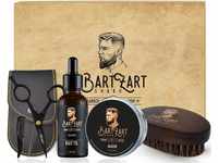 BartZart Shabo Bartpflege Set 4 tlg. I Bestseller Set aus Bartschere I Bartöl I