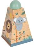 small foot Stapelturm "Safari" aus Holz, Motorikspielzeug zum Stapeln mit