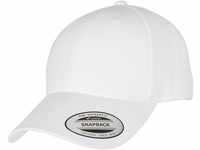 Flexfit Unisex 6789M-Premium Curved Visor Snapback Cap Baseballkappe, White,...