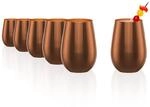 St&ouml;lzle Lausitz Wassergl&auml;ser Elements metallic Bronze 6er-Set 465 ml &ndash;