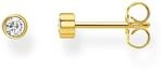 Thomas Sabo Einzel Ohrstecker wei&szlig;er Stein gold vergoldetes Silber H2136-414-14