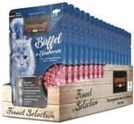 LEONARDO Nassfutter im Frischebeutel [16x85g B&uuml;ffel und Blaubeere] | Getreidefreies