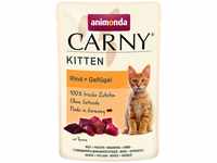 animonda Carny Kitten Katzenfutter, Nassfutter für Katzen bis 1 Jahr, Rind +