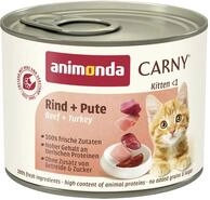 animonda Carny Katzen Nassfutter Kitten Rind + Pute (12 x 200g), Kitten