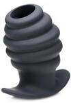 Hive Ass Tunnel Silicone Ribbed Hollow Anal Plug - Large