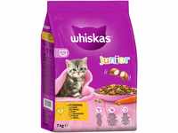 Whiskas Junior Trockenfutter Huhn, 7kg (1 Packung) - Katzentrockenfutter für