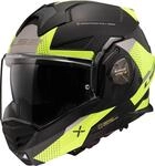 LS2, Klapphelm Motorrad ADVANT X Oblivion Matt Black H-V Yellow, XS