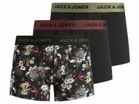 JACK & JONES Herren Jacflower Micro Fiber 3 Pack Boxershorts, Schwarz, XL EU
