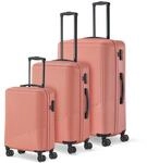 Travelite 4-Rad Koffer Set 3 teilig Gr&ouml;&szlig;en L/M/S, Gep&auml;ck Serie Bali: ABS