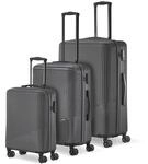 Travelite 4-Rad Koffer Set 3 teilig Gr&ouml;&szlig;en L/M/S, Gep&auml;ck Serie Bali: ABS