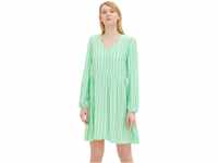 TOM TAILOR Denim Damen 1035447 Kleid mit Muster, 31188-Vertical Green White...