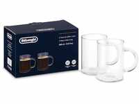 De'Longhi Long Coffee Gläser Set DLSC320, 2 Kaffeebecher aus Glas perfekt...