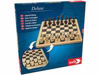 noris 606104577 Deluxe Schach & Dame, Der Spiele Klassiker in hochwertiger