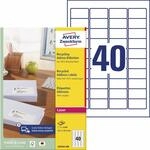 AVERY Zweckform LR7654-100 Recycling Etiketten (4.000 Adressaufkleber,...
