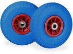 Relaxdays 2x Sackkarrenrad, pannensichere Vollgummireifen, 3.00-4 Zoll, 20 mm Achse,