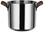 Alessi PU100/20 edo Suppentopf mit zwei Griffen, Edelstahl, Stahl, braun