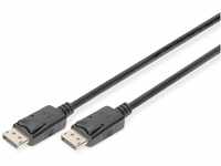 DIGITUS DisplayPort-Kabel - UHD 4K/60Hz - 2m - mit Verriegelung, HBR 2 -...
