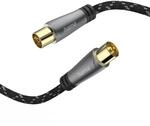 Hama Antennenkabel Koax 1,5 m lang 120 dB (Koax Stecker - Kupplung,...
