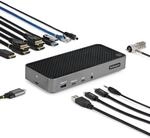 StarTech.com USB-C Drei Monitor Dockingstation - HDMI/DP Dreifach 4K USB C Dock - 5x